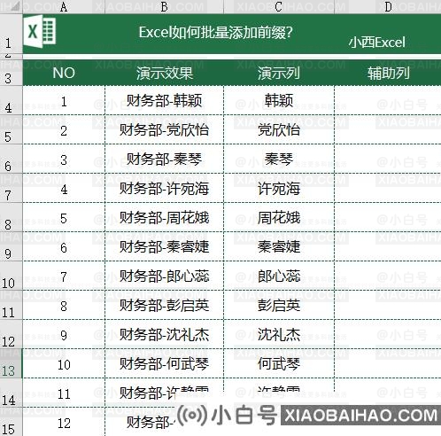 WPS表格怎么批量添加前缀？(Excel批量加前缀)