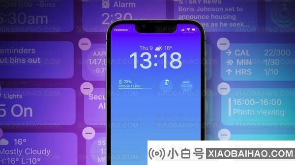  爆料称苹果iPhone 14 Pro的常亮显示将支持iOS 16锁屏小部件