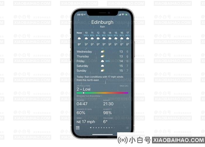 苹果更新iOS 14.7 Beta 将空气质量指数功能拓展到更多市场