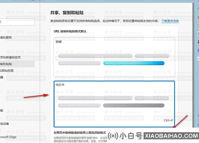 Edge浏览器复制粘贴格式为纯文本怎么设置？