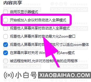 Zoom怎么设置进入视频会议自动全屏？